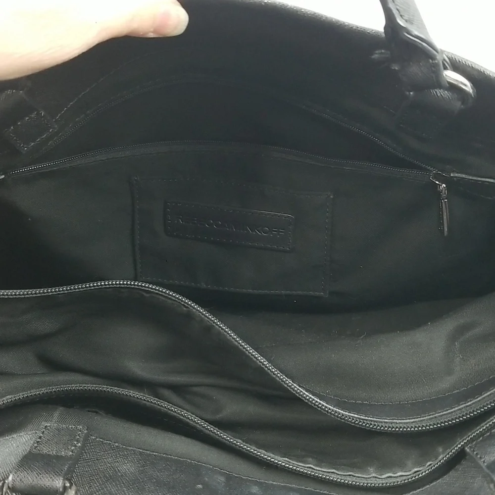 Rebecca minkoff leather laptop bag.